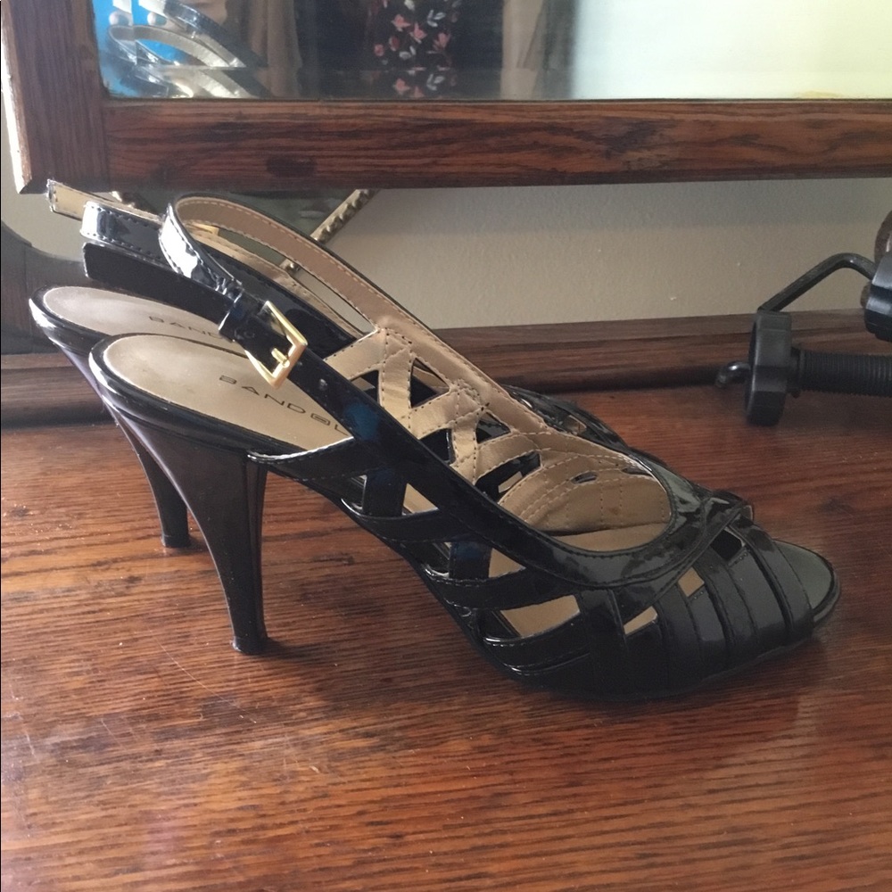 Bandalino black Jorkins heel in Size 6m bridal